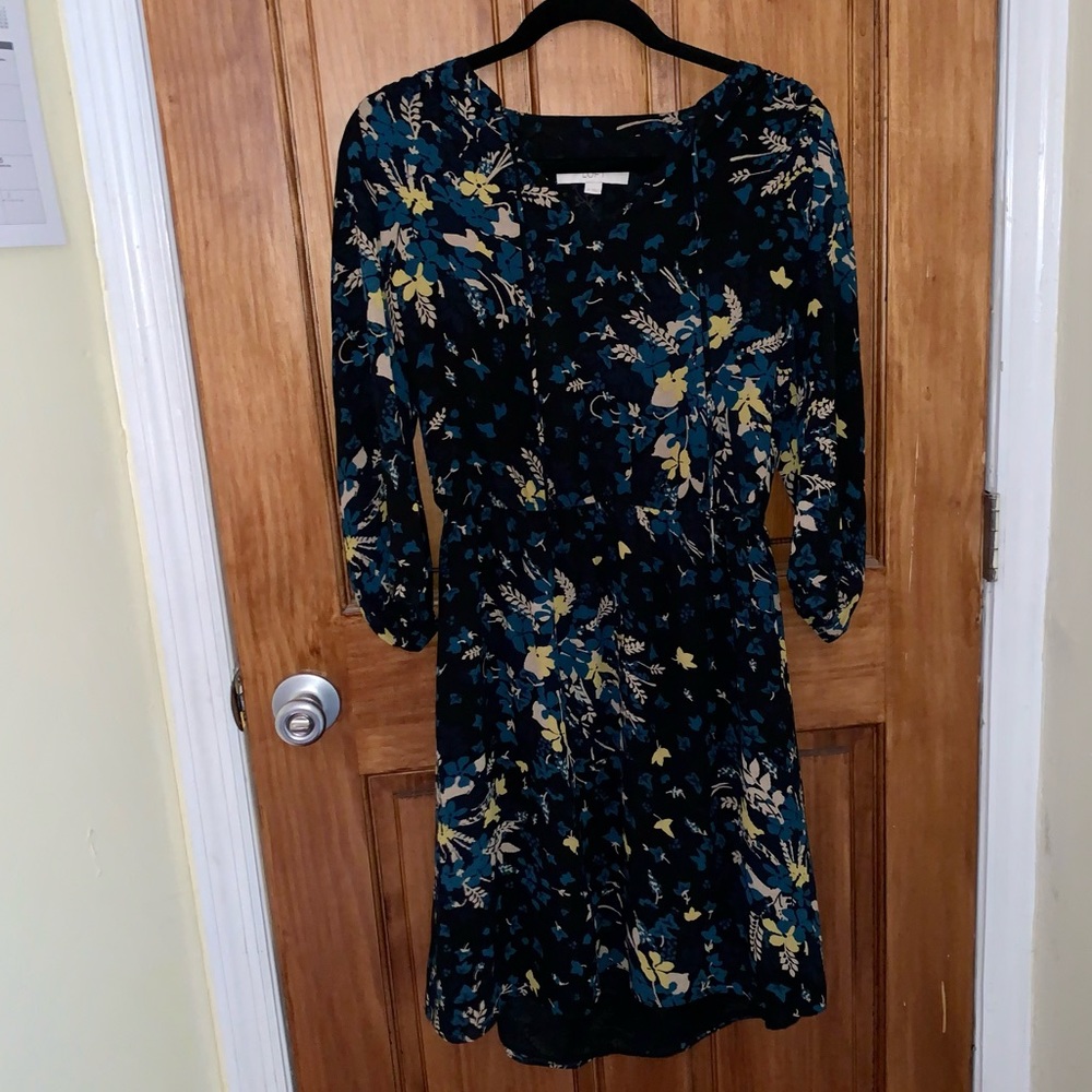 Blue floral loft dress
